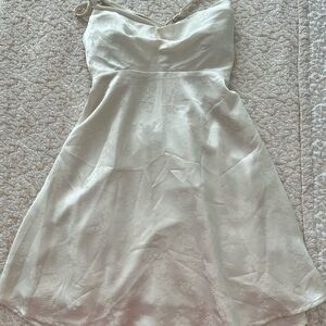 wild fable Ivory Floral Satin Slip Mini Dress